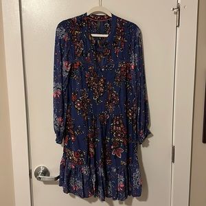 Anthropologie Floral Drop-Waist Tunic Dress Size Medium